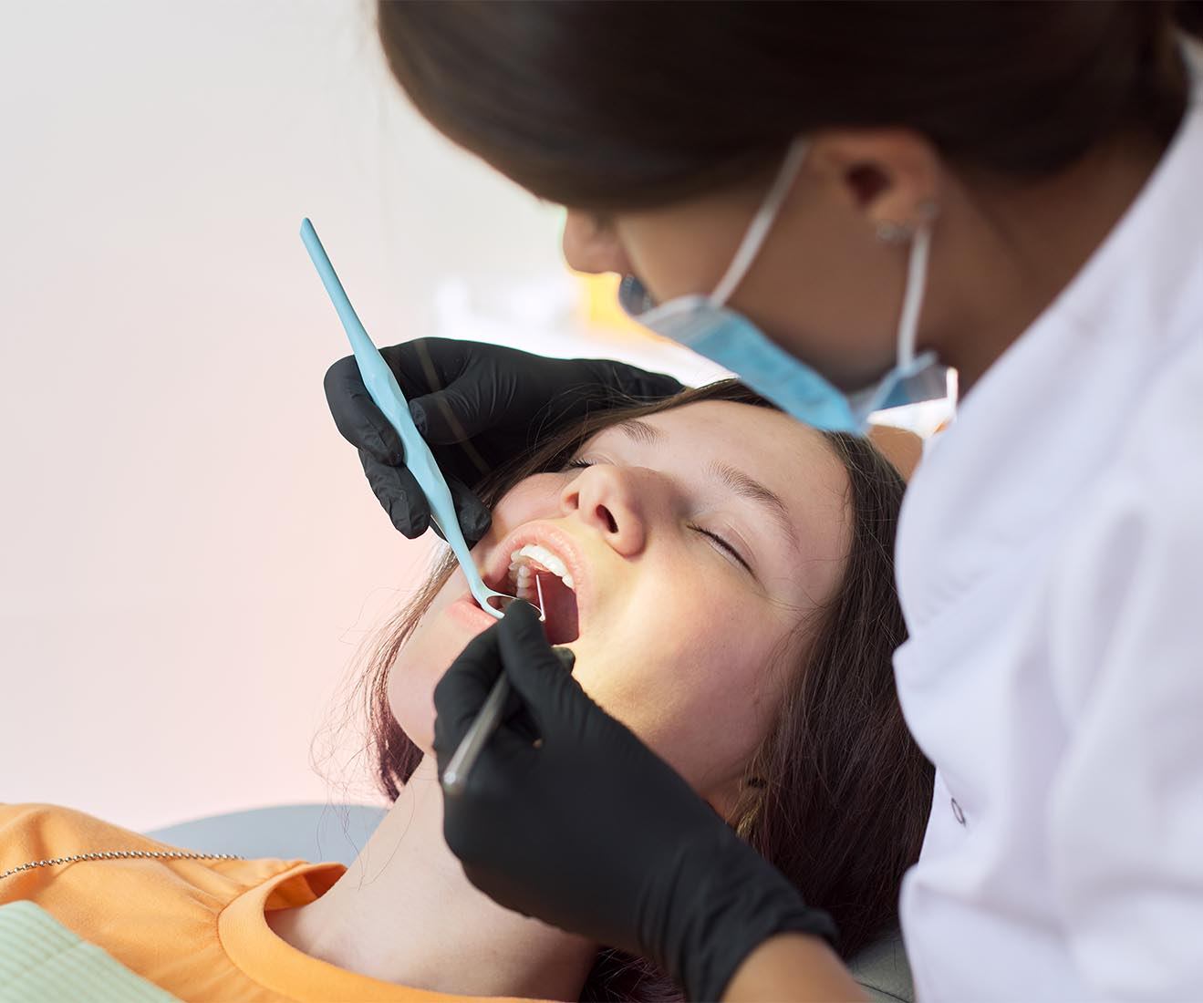 A relaxed patient with sedation dentistry